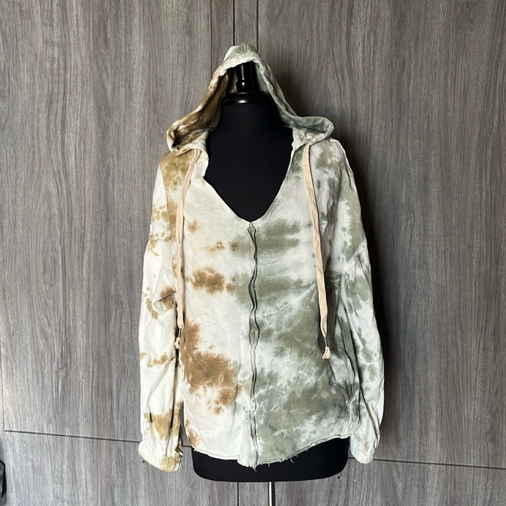 POL Tie Dye Raw Edge Hoodie